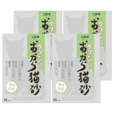 iShow 強力除臭環保豆腐砂 ON-RT6 (綠茶清香), 低粉塵設計, 天然除臭, 可沖馬桶, 成貓幼貓皆適用, 6L, 4包