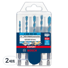 보쉬 EXPERT 육각 멀티컨스트럭션 비트 4mm + 5mm + 6mm x 2p + 8mm 세트 2608900585, 2세트
