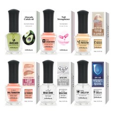 withshyan 基礎護理指甲油 6款 15ml, 6種指甲