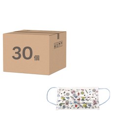 收納王妃 Hello Kitty 成人口罩 KT-1752 17.5 x 9.5cm, 白底繽紛, 30個裝, 1盒