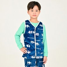 키즈라인 아동용 코끼리 보온 수면 조끼
