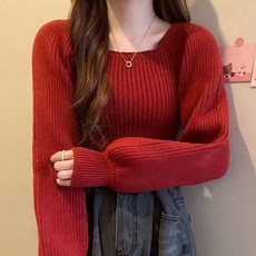 德普羅商務 女款法式風情方領泡泡袖針織T恤