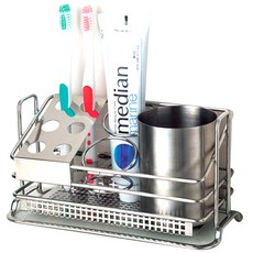 STAFIX 滾壓牙刷架, 銀色, 1個