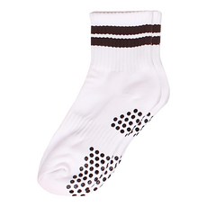 TS運動有氧中線襪, 白色 黑色條紋, 1雙