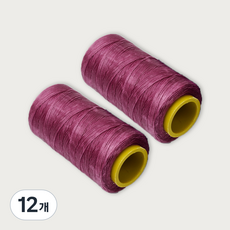 가죽공예 왁스실 초사용 1mm x 220m, 플럼, 12개