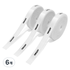아트뮤 뜯어 쓰는 이지 컷 벨크로 케이블 타이 3m 화이트, 6개