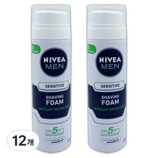 니베아 맨 센서티브 쉐이빙 폼, 200ml, 12개