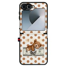 모란카노 시크릿 카드포켓 가죽 디자인 테디 휴대폰 케이스, 쇼미더 테디