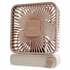 Kinyo 復古靜音充電風扇 5V2A, UF-2652, 棕色