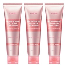 KUNDAL 昆黛爾 蛋白質受損護免洗理髮膜 依蘭花香, 3個, 130ml