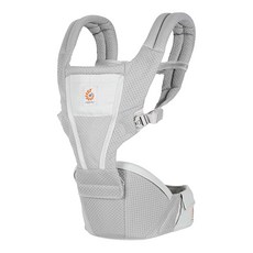 Ergobaby 新世代透氣舒適吸震坐墊式背帶 腰帶 - 珍珠灰 Alta Hip Seat Baby Carrier SoftFlex Mesh