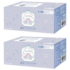 MITENXIN 天心生醫 鋼印口罩, 夢幻紫, 30片, 2盒