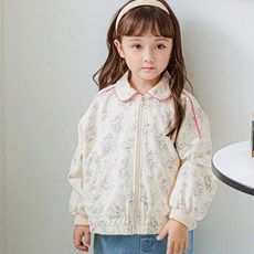 Bebezoo 女童花領拉鍊外套