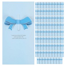 OON 顏色3D紙明信片, 90個, 藍色