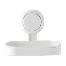 UdiLife 優的生活大師 hold 掛 真空強力吸盤可拆肥皂盒 14.2 x 10.3 x 11.5cm, 白色, 1個