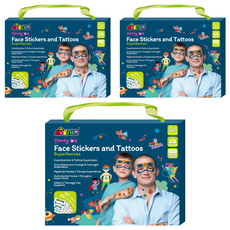 AVEnIR 美妝&紋身貼紙 超級英雄 臉部身體兩用, 3盒