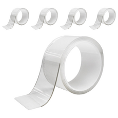 PnStore 防滑凝膠型強力雙面膠帶 50mm x 1m, 5個, 透明