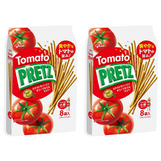 glico 格力高 PRETZ 百力滋 蕃茄脆棒 小包裝 8包入, 109.6g, 2袋