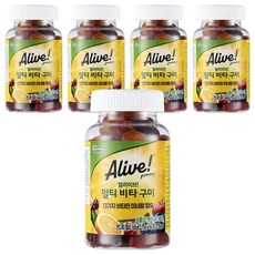 Alive 綜合維他命軟糖, 60顆, 5個