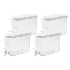 食品級大容量冰箱冷水壺 冷熱皆宜 節省空間, 透明, 3L, 4個