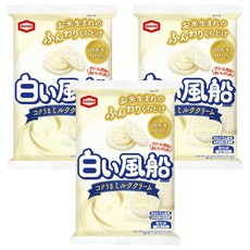 카메다 하얀풍선 밀크크림 과자, 57g, 3개