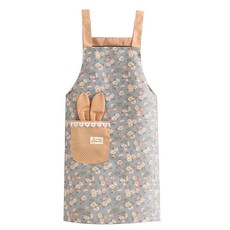 兔子造型圍裙, 花紋藍色, 1個