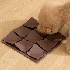 더플래 반려동물 슬로우 실리콘 노즈워크 장난감 29 x 29 cm, 밀크코코아, 1개