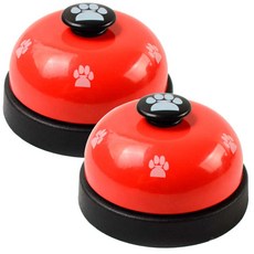강아지 장난감 콜벨 훈련용품, 레드 + 블랙, 2개
