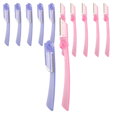 CHILSUNG In-Pouch 修眉刀 折疊式 粉紅色 + 紫色, 粉紅色, 紫色, 6套