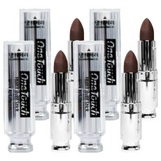 댕기머리 원터치 헤어 커버 스틱 4g, 자연갈색, 4개