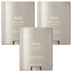 아비브 에어리 선스틱 스무딩 바 SPF50+ PA ++++, 23g, 3개
