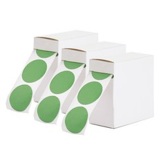 捲筒貼紙 300入, 竹綠色, 3個