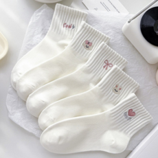 아스터 여성용 포인트 패션 발목 양말 5종 세트