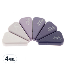 KUANGCAI 그라데이션 삼각 수정테이프 6종 세트, 라일락, 4세트