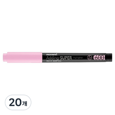 모나미 에딩슈퍼 600 형광펜, Pastel Pink, 20개