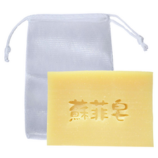 Sophie Savon 蘇菲皂 雪亞脂加強保濕皂 附網袋 中乾肌/乾敏肌/幼童適用, 1個, 100g