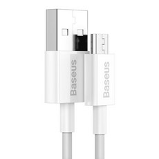 Baseus 倍思 優勝系列 USB to Micro 2A 快充/傳輸線, 1個, 1m, 白色