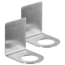 MONACO OLIVE Mobe 不鏽鋼洗髮潤髮乳架, 2個, 銀色