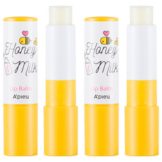 어퓨 영양 립밤, 허니앤밀크, 3.3g, 2개
