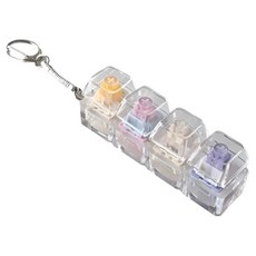 하이제이비 LED 컬러풀 고급형 키캡 키링, 1개, 혼합색상