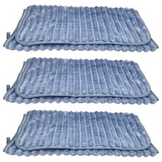 糖果絨毛巾 Set, 藍色, 3組