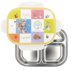 PETER RABBIT 比得兔 分格餐盤, 象牙白3304, 餐盤+便當蓋, 1組