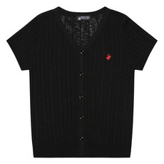 BEVERLY HILLS POLO CLUB 比佛利保羅 女款夏季麻花針織短袖開襟衫