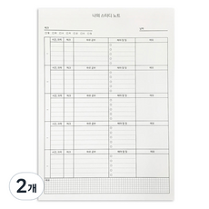 Langcat Mall Oneul Samu 可撕式A4筆記本, 2個, 50入, 學習計畫本