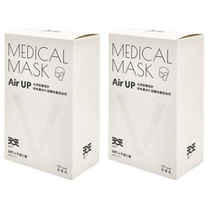 天天 自然V 成人平面醫用口罩 未滅菌, 珍珠白, 20片, 2盒