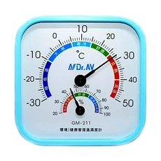 Dr.AV 聖岡科技 方型溫濕度計 GM-211, 1個, 藍色