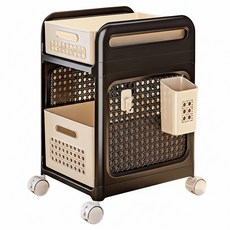 小麥購物 小推車置物架 L1243, 2層, 黑色