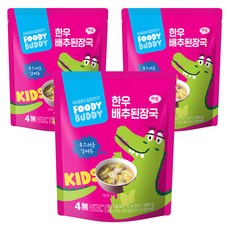 푸디버디 한우 배추된장국, 180g, 3개