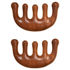 Hollypick 頭皮刮痧 斜方肌按摩, 2個, 棕色