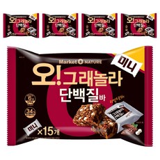 마켓오네이처 오 그래놀라 단백질바 미니, 192g, 5개